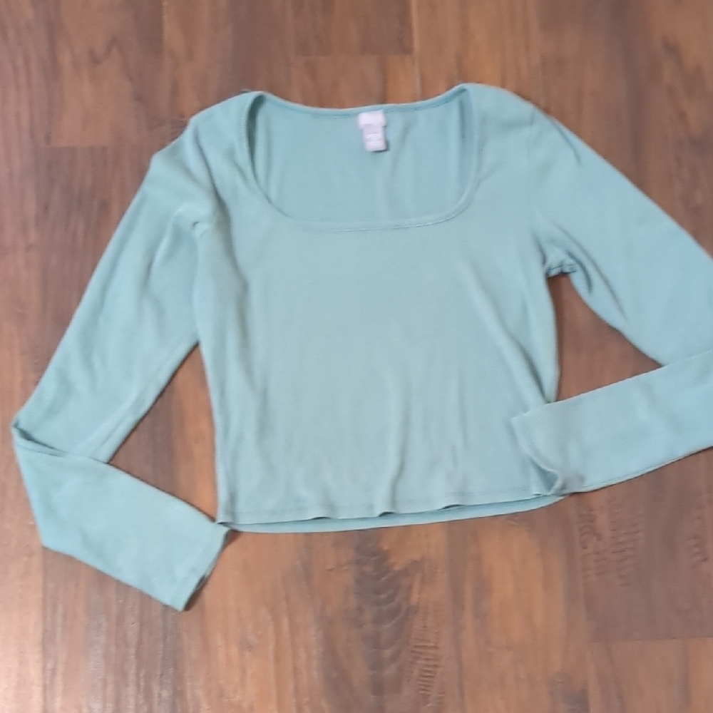 Tilly's Aqua Long Sleeve Top